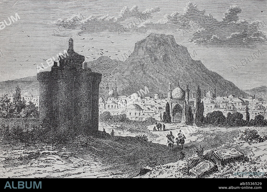 The city of Ispahan, Isfahan, Esfahan in Persia, now Iran, in 1880.
