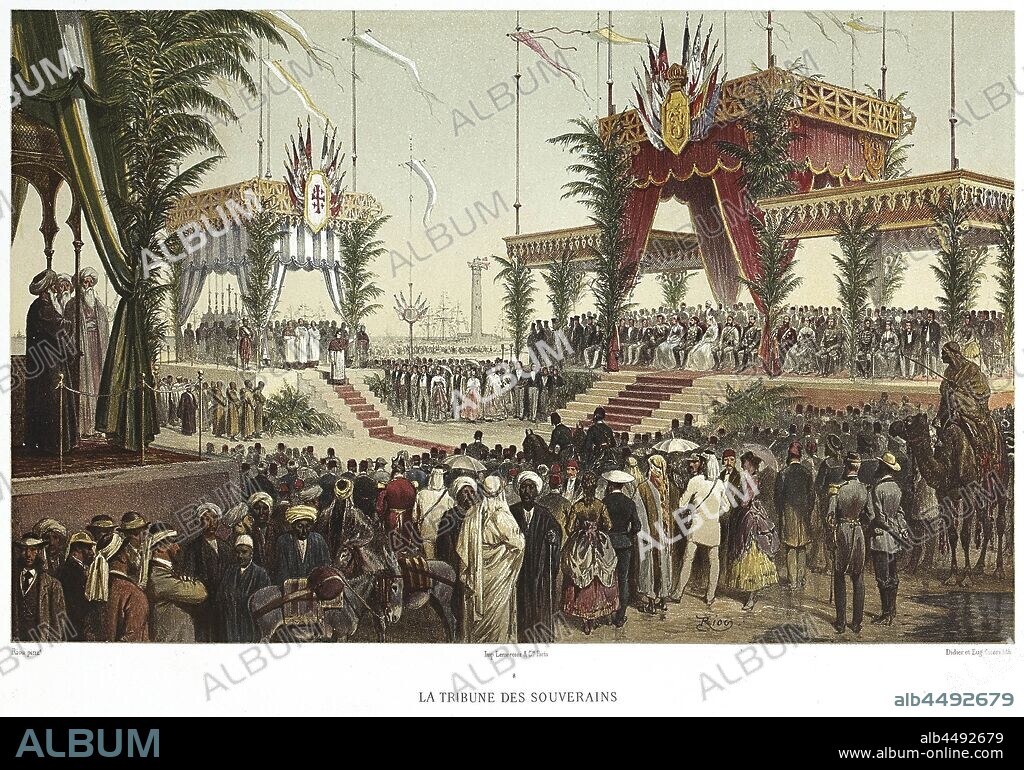 EDOUARD RIOU. Canal de Suez. La Tribune des Souverains.