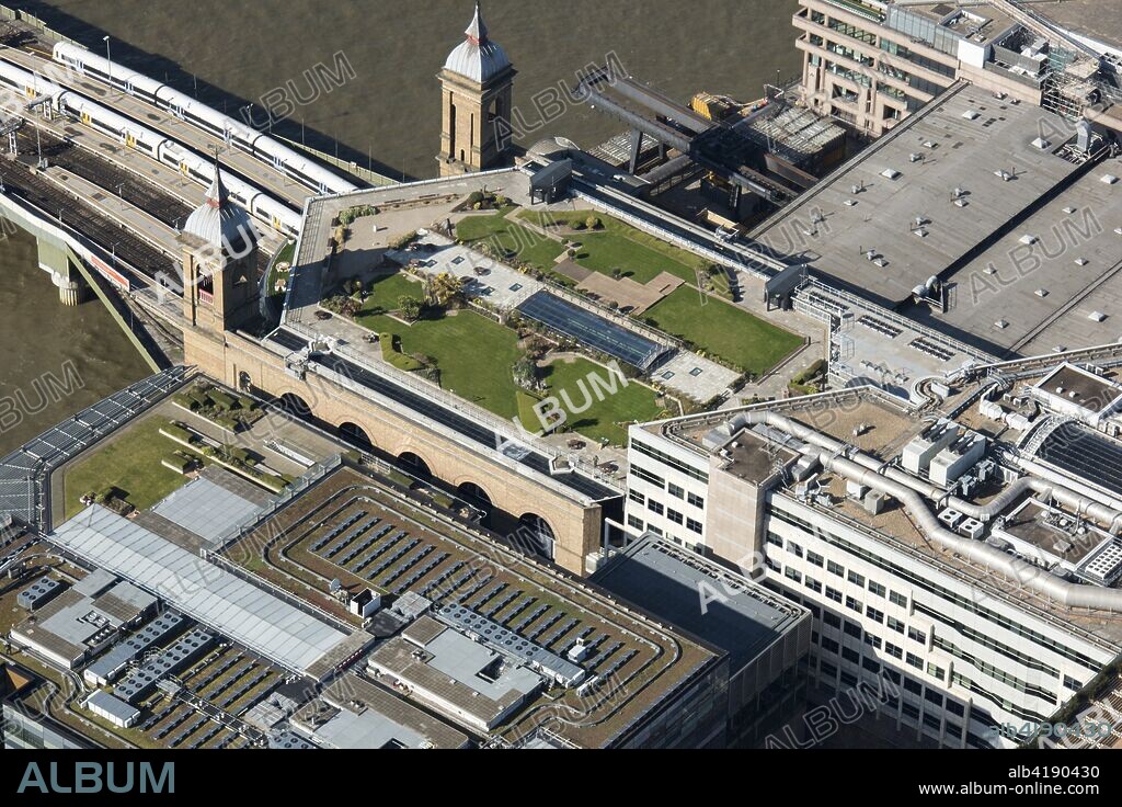Cannon Street Railway Station and Cannon Bridge Roof Garden, London, 2018.