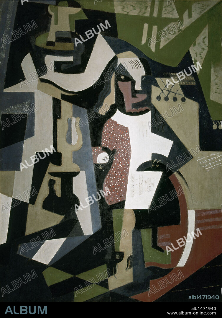 Composition with person, 1916, by Maria Blanchard (1881-1932). Spanish painter. Collection Masaven. Spain.