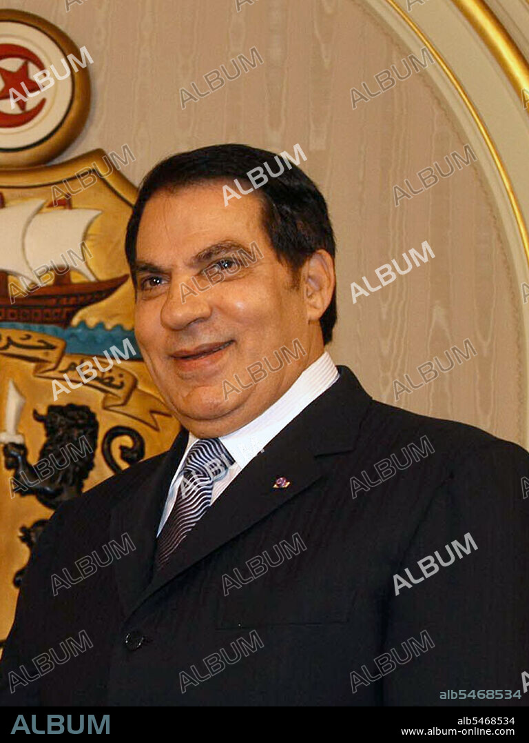 Zine El Abidine Ben Ali (born 3 September 1936) was the second President of the Tunisian Republic. He held the office from 7 November 1987, until he was forced to step down and flee the country on 14 January 2011. Ben Ali was appointed Prime Minister in October 1987, and assumed the Presidency in November 1987 in a bloodless coup d'état from then President Habib Bourguiba, who was declared incompetent. Ben Ali was subsequently re-elected with enormous majorities at every election, the final time being 25 October 2009. Following the Tunisian Revolution, he fled to Saudi Arabia. Photo November 2008, Presidencia de la Nación Argentina.