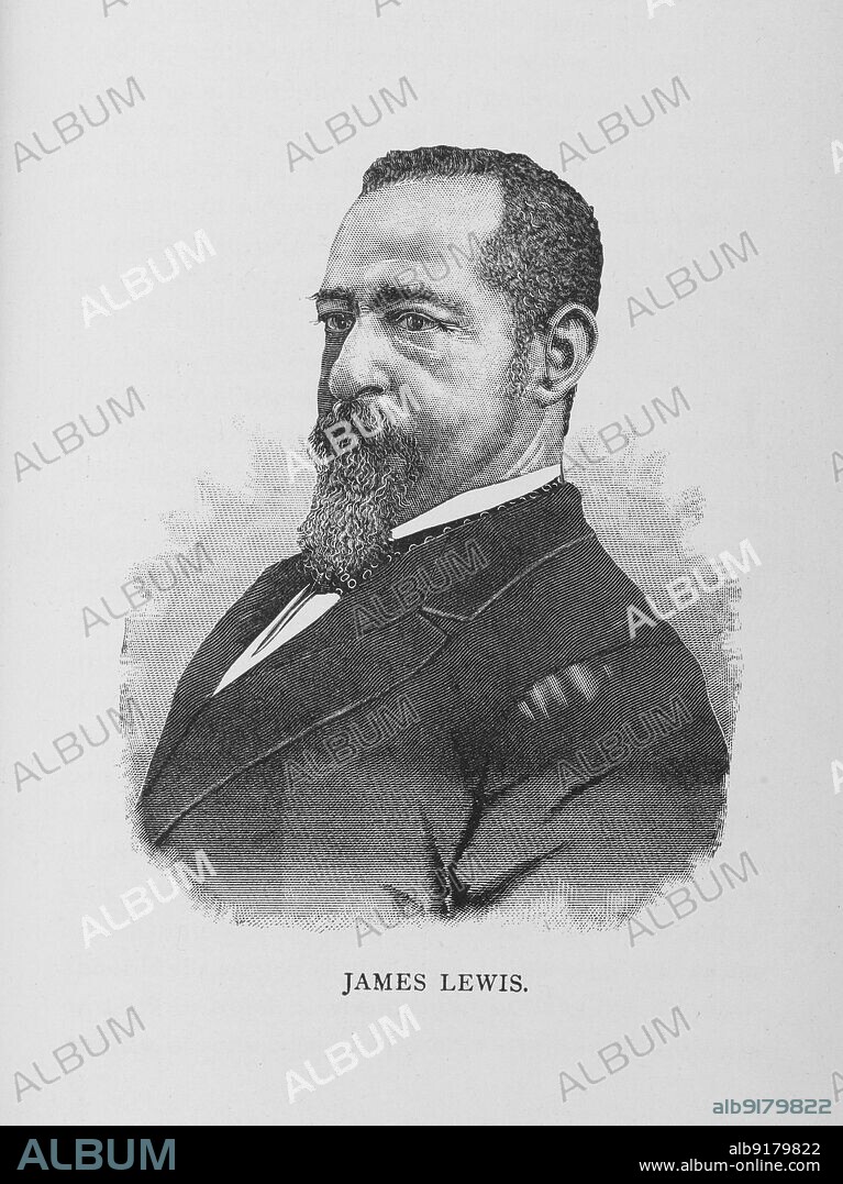 James Lewis, 1887. African-American soldier and politician, born enslaved. His father was a white planter. Lewis worked on steamboats on the Mississippi, and in New Orleans he helped organize the First Louisiana Volunteer Native Guards, becoming a captain. From "Men of Mark: Eminent, Progressive and Rising" by William J. Simmons.