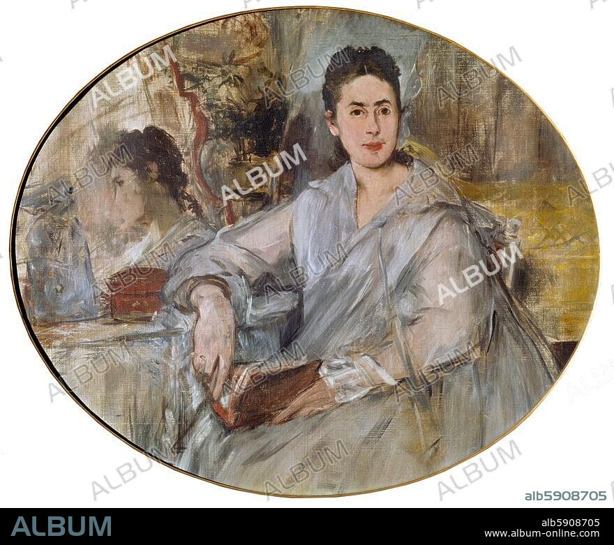 EDOUARD MANET. Manet, Édouard ; 1832-1883. - "Marguerite de Conflans, plus tard Madame d'Angély", v. 1875-77. Huile sur toile, H. 0,53 ; L. 0,64. R.F. 1945-4. Paris, Musée d'Orsay.