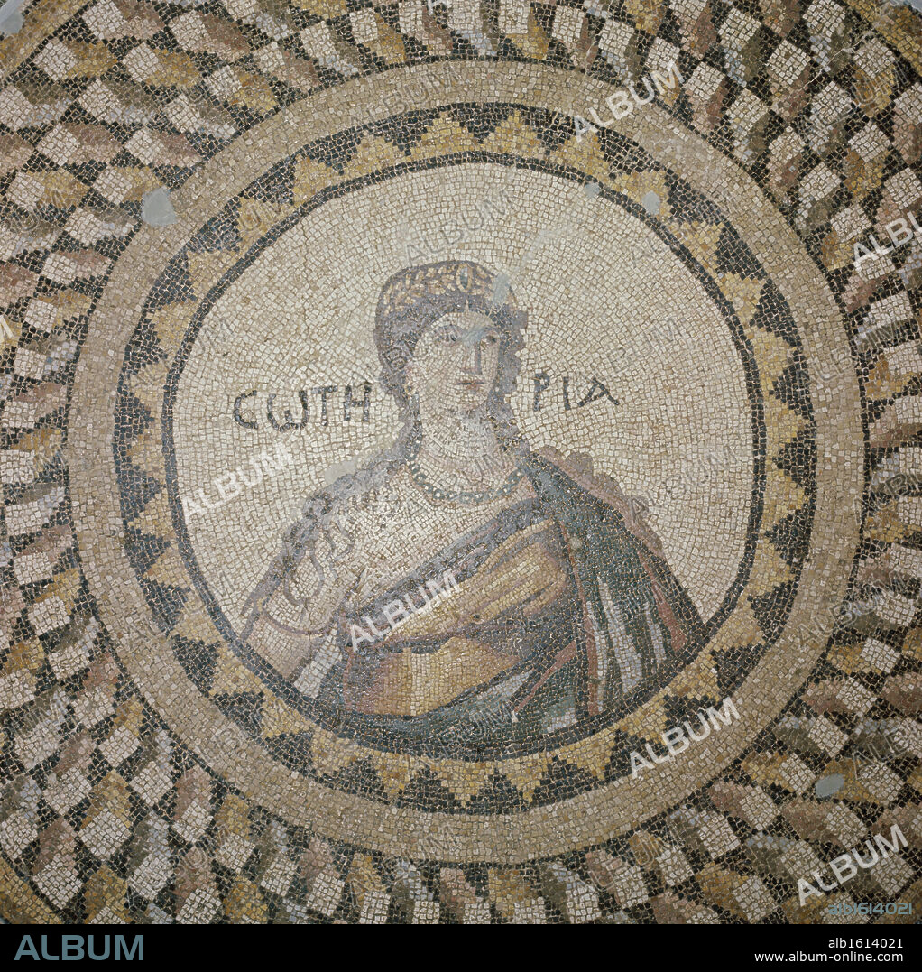 Soteria  Mosaic found at Antioch  Roman Art  Hatay Archaeological Museum, Antakya, Turkey.