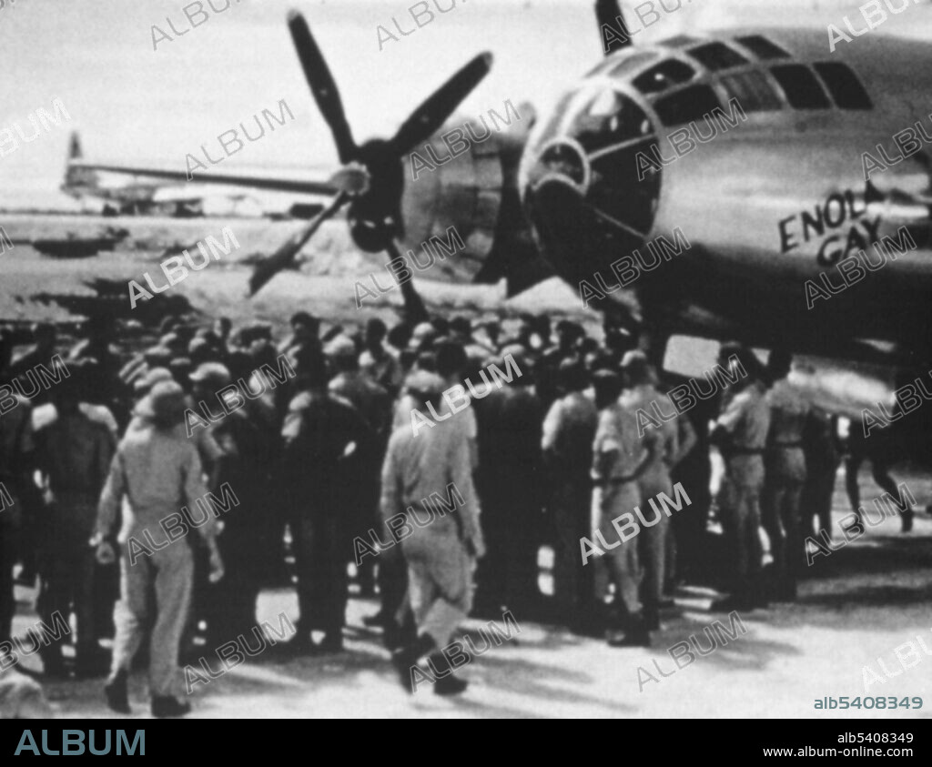 On August 6, 1945, the Enola Gay, a Boeing B-29 Superfortress bomber, was used to drop, from an altitude of 31,600 feet, the "Little Boy" atomic weapon, destroying Hiroshima, Japan, at 8:16 a.m. local time. The airplane was flown by Col. Paul Tibbets, commander of the 509th Group, and had a crew of 11. The Enola Gay was accompanied by two other B-29s, Necessary Evil which was used to carry scientific observers, and as a camera plane to photograph the explosion and effects of the bomb and The Great Artiste instrumented for blast measurement.