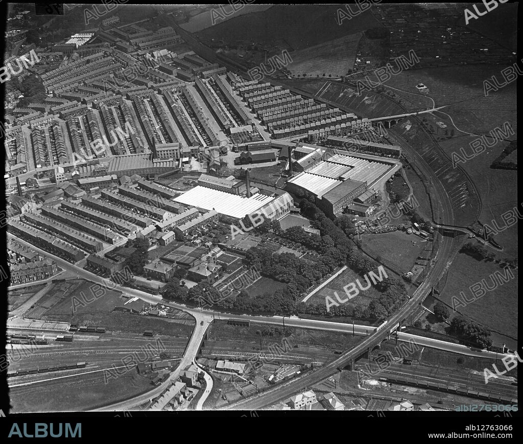 ARTHUR WILLIAM HOBART. The Union Cotton Mills, Firth Shed and environs, Skipton, North Yorkshire, c1930s.
