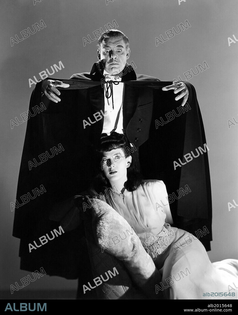 LON CHANEY JR. y LOUISE ALLBRITTON en EL HIJO DE DRÁCULA, 1943 (SON OF DRACULA), dirigida por ROBERT SIODMAK. Copyright UNIVERSAL PICTURES.