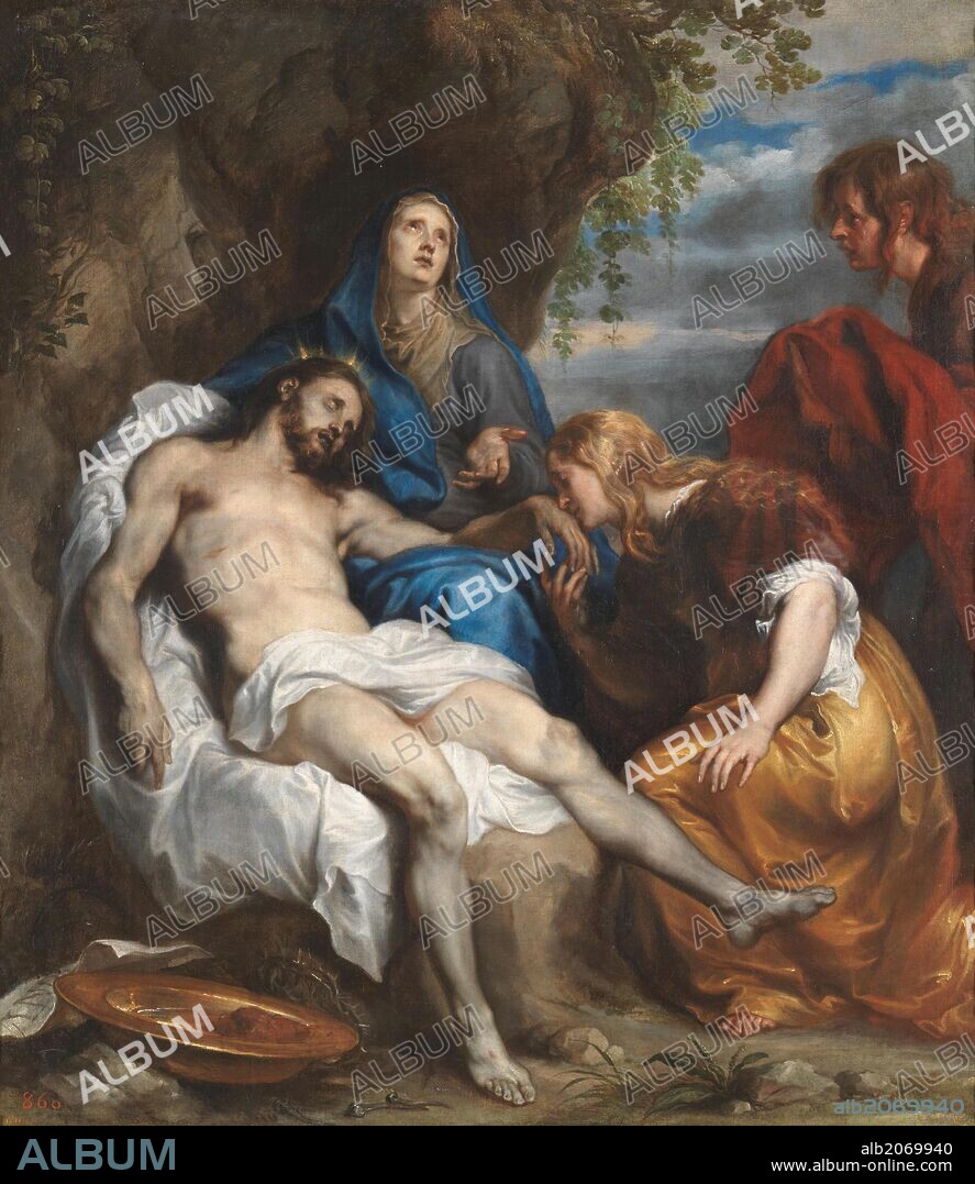 ANTON VAN DYCK. Antonio van Dyck / 'La Piedad', Hacia 1629, Escuela Flamenca, Óleo sobre Lienzo, 114 cm x 100 cm, P01475.