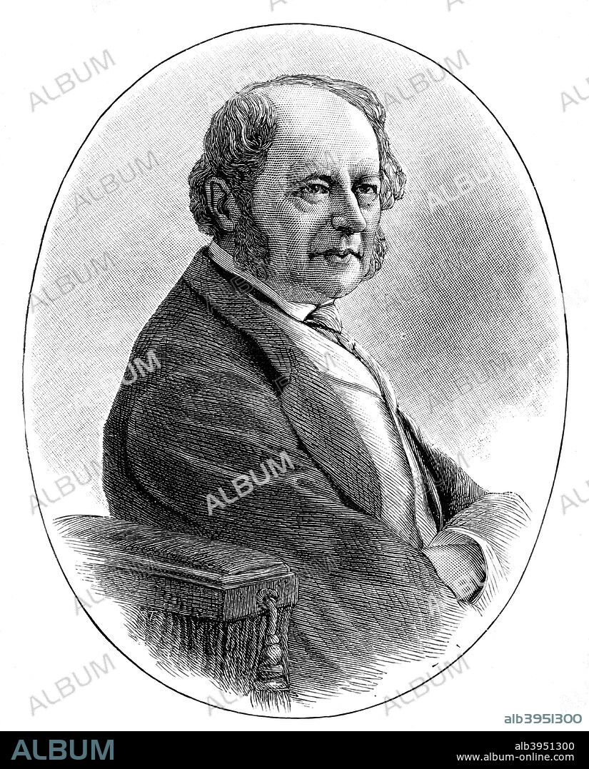 Friedrich Ferdinand Graf von Beust (1809-1886), Austrian statesman. Illustration from The Life & Times of Queen Victoria, by Robert Wilson, Vol III.