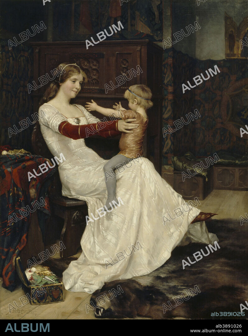 ALBERT EDELFELT. Queen Bianca. Date/Period: 1877. Painting. Oil on canvas. Height: 96.5 cm (37.9 in); Width: 75.5 cm (29.7 in).