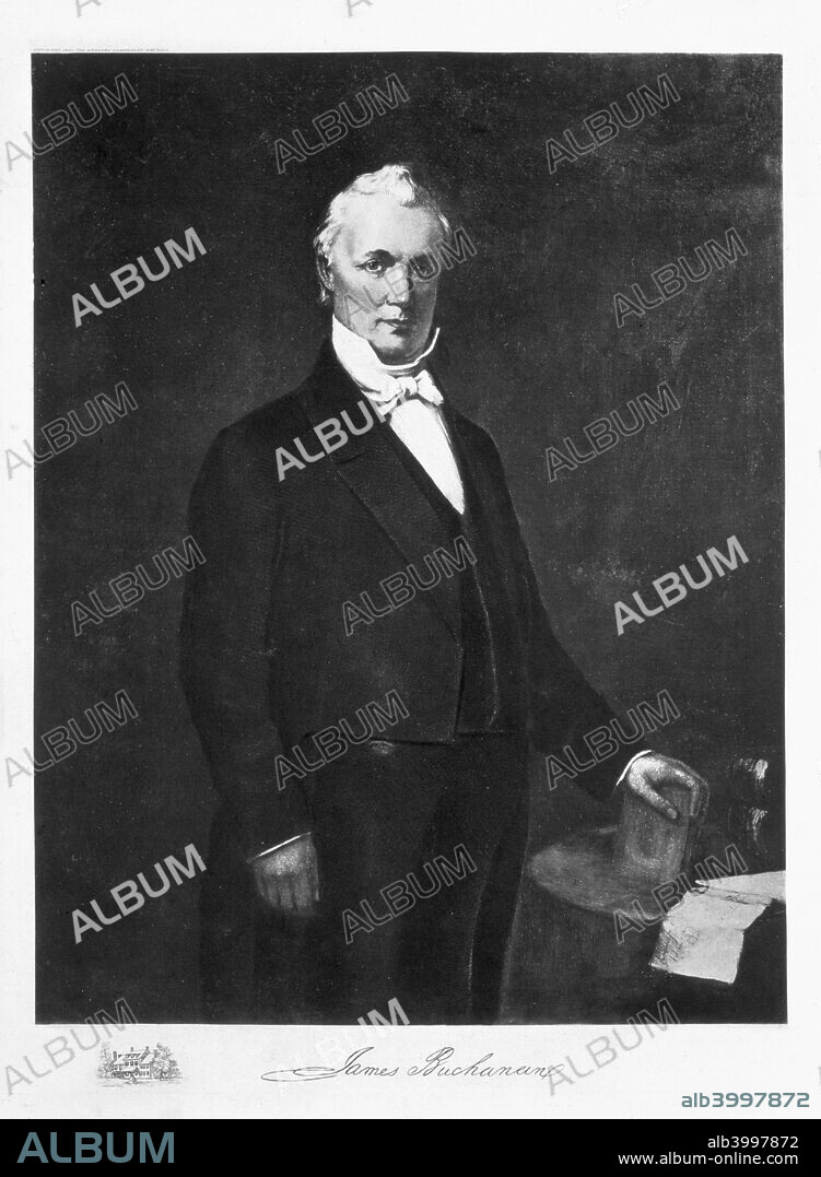 James Buchanan, 15th President of the United States of America, (1901). Buchanan (1791-1868) was president from 1857 until 1861. His presidency saw the issue of slavery dominate politics, culminating in the secession of six southern slave-owning states.