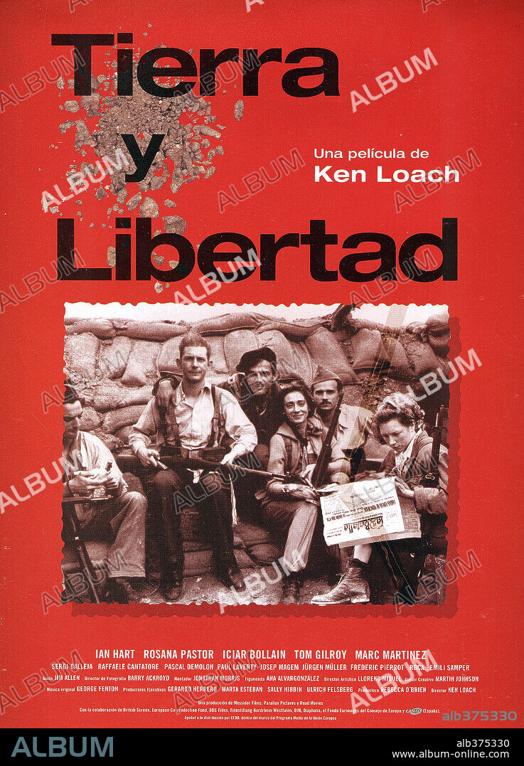 Poster of LAND AND FREEDOM, 1995, directed by KEN LOACH. Copyright BBC/BIM/CANAL +/DEGETO FILM/TVE/POLYGRAM.