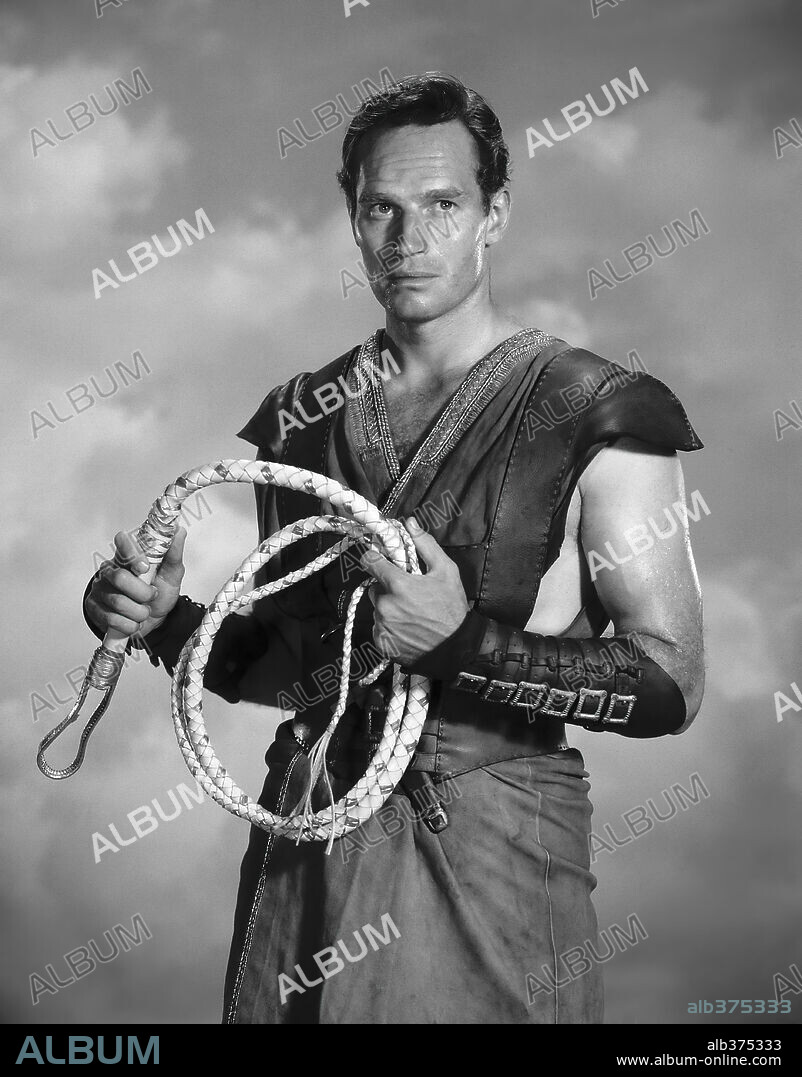 CHARLTON HESTON in BEN-HUR, 1959, directed by WILLIAM WYLER. Copyright M.G.M.