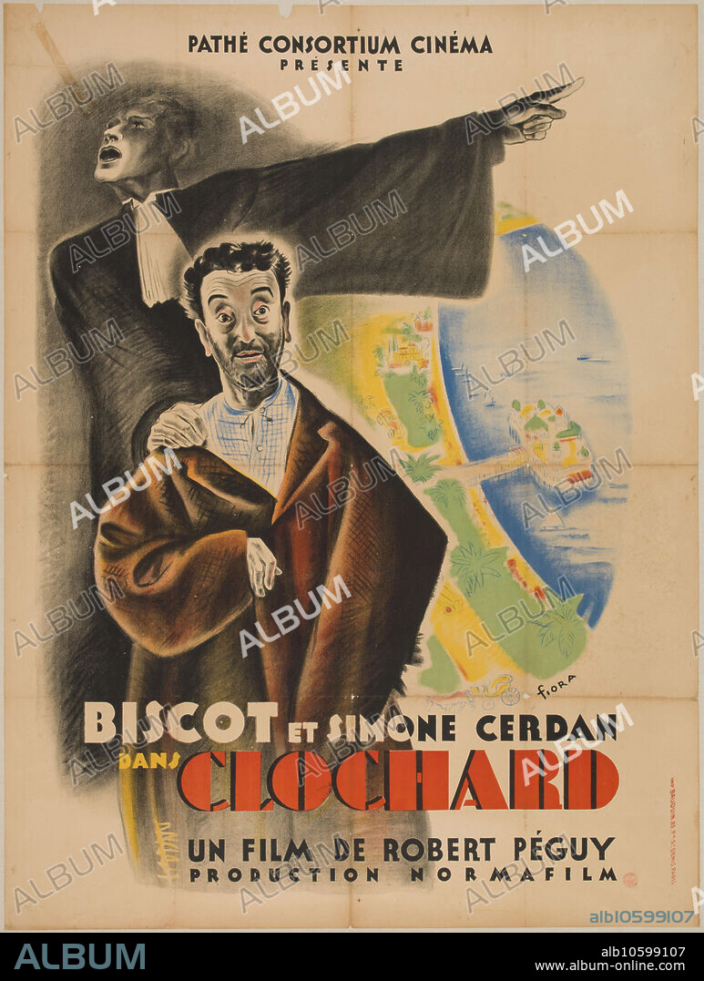 MARGIT FIORA (FISCHER) (MARGUERITE). Movie poster "Clochard" by Robert Péguy.