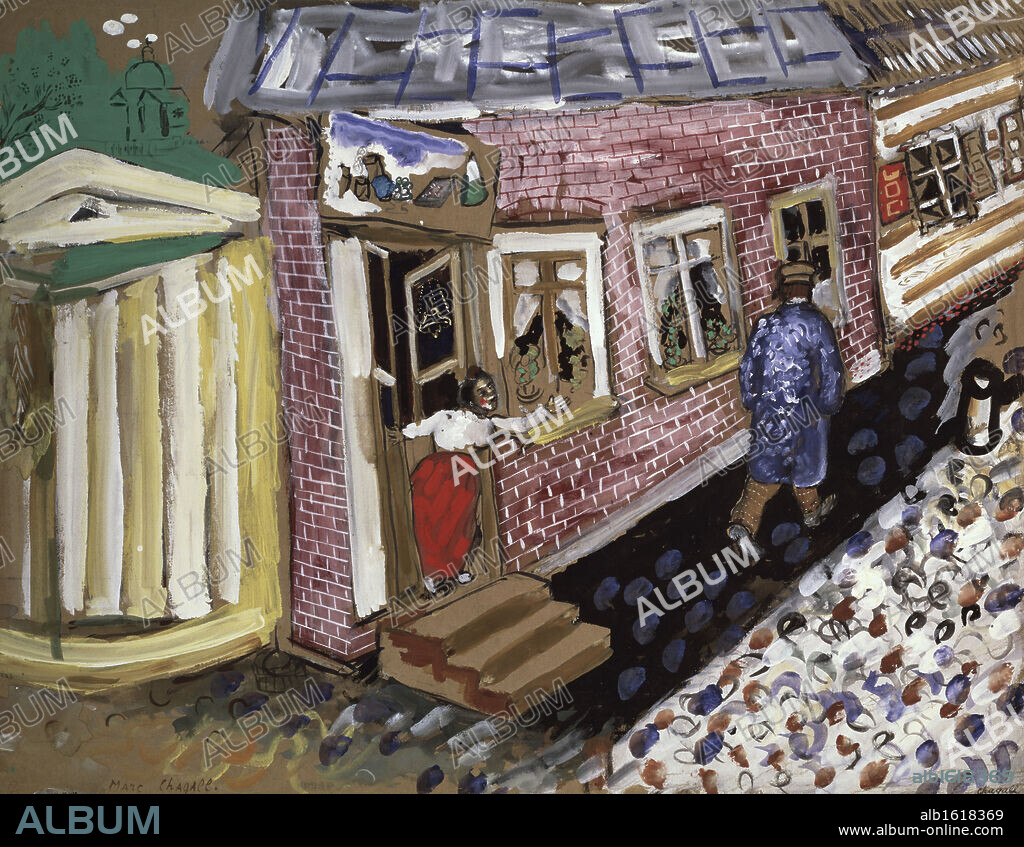 The Street by Marc Chagall, 1887-1985, France, Paris, Musee National d'Art de Moderne.