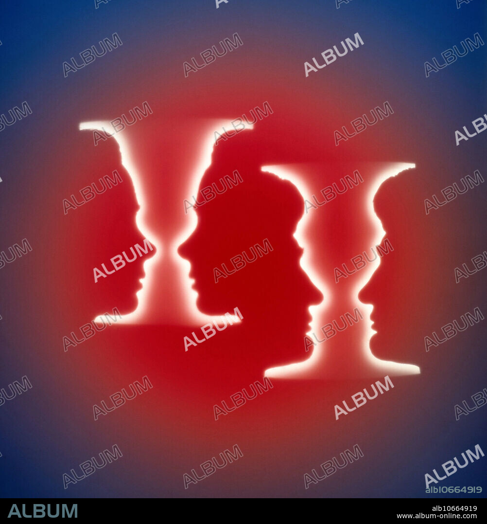 Rubin's vase (also called Rubin face or figure-ground vase). This is a cognitive optical illusion created around 1915 by Danish psychologist Edgar Rubin. It can be perceived as both a face and a vase.