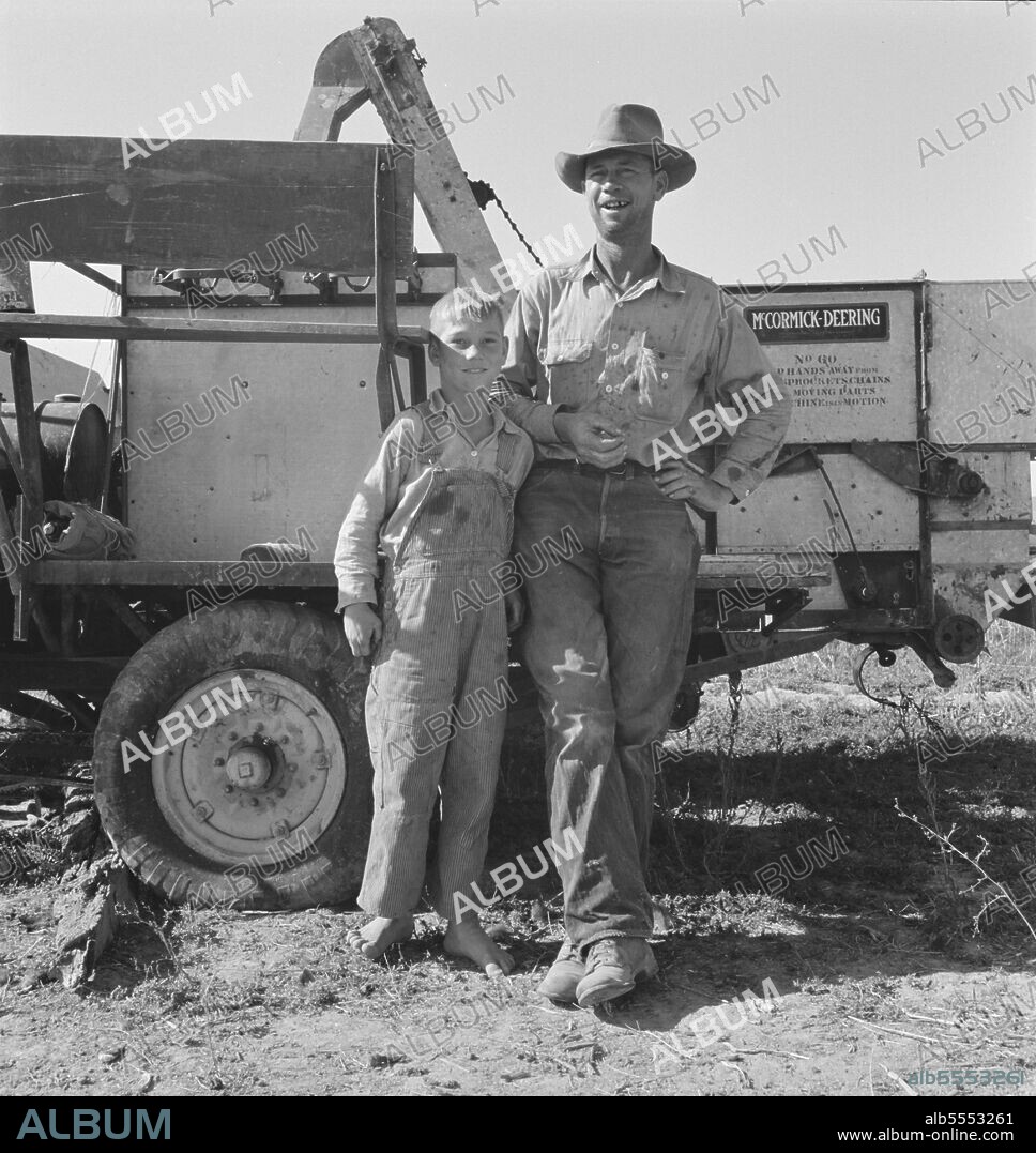 DOROTHEA LANGE. George Cleaver, new farmer, has five boys. The three older boys, ages twelve, sixteen, and eighteen, are needed at home to develop the farm and do not go to school. Malheur County, Oregon.