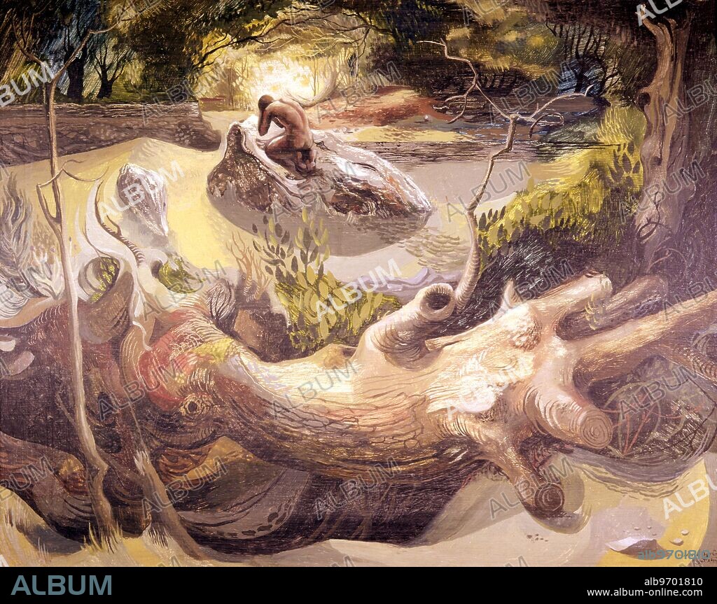 Gethsemane, c.1944 . Artist Ayrton, Michael (1921-75) . Private collection. Gethsemane (also spelled Gethsemani) was the garden where, according to the New Testament and Christian traditions, Jesus watched and prayed the night before he was crucified. Gethsemane is located at the foot of the Mount of Olives, now within the city of Jerusalem.. ©TopFoto.