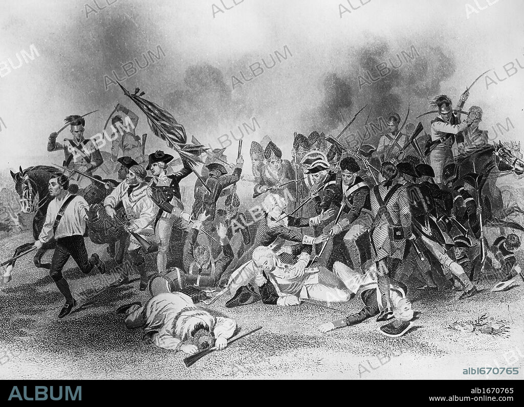 Death of General De Kalb at the Battle of Camden, 1780  Alonzo Chappell (1828-1887 American).
