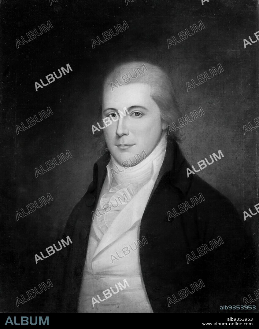 Richard Harwood, James Peale, American, 1749-1831, Oil on canvas, ca. 1795-1805, 29 3/4 x 24 3/4 in., 75.5 x 62.8 cm, American oil, American Painting, cravat, man, nose, oil on canvas, painting, portrait.