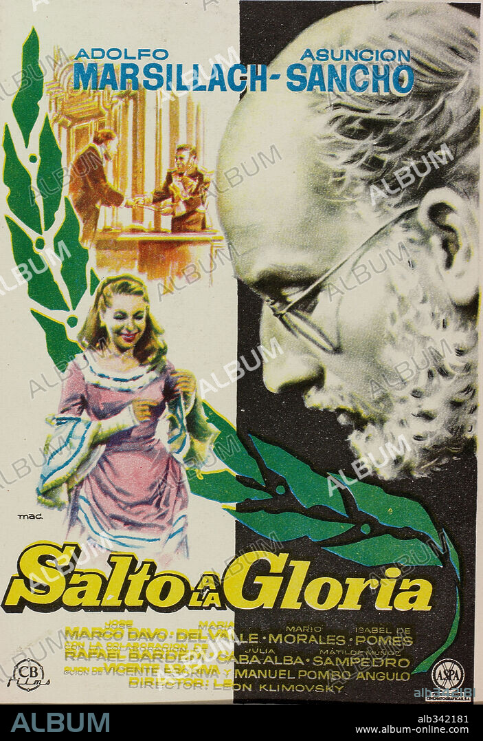 Plakat zu SALTO A LA GLORIA, 1959. Copyright ASPA FILMS.
