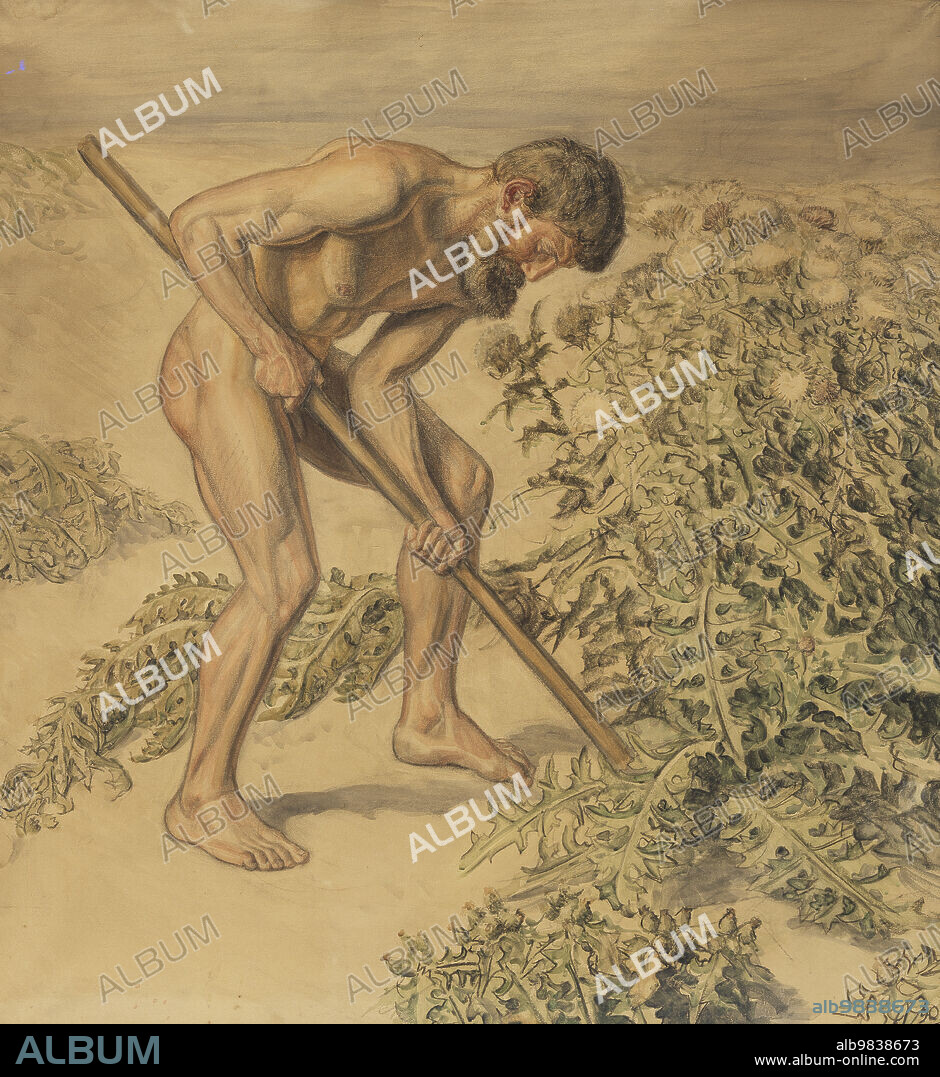 JOAKIM SKOVGAARD. Adam drawing up Thistles, 1903.