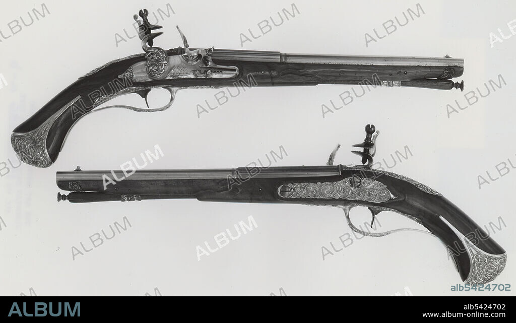 LAZZARINO COMINAZZO und GIOVANNI BOTTI. Pair of Flintlock Pistols, Brescia, 18th century.