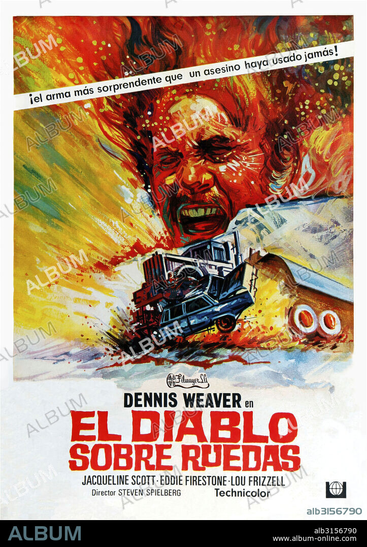 Poster of DUEL, 1971, directed by STEVEN SPIELBERG. Copyright UNIVERSAL PICTURES.