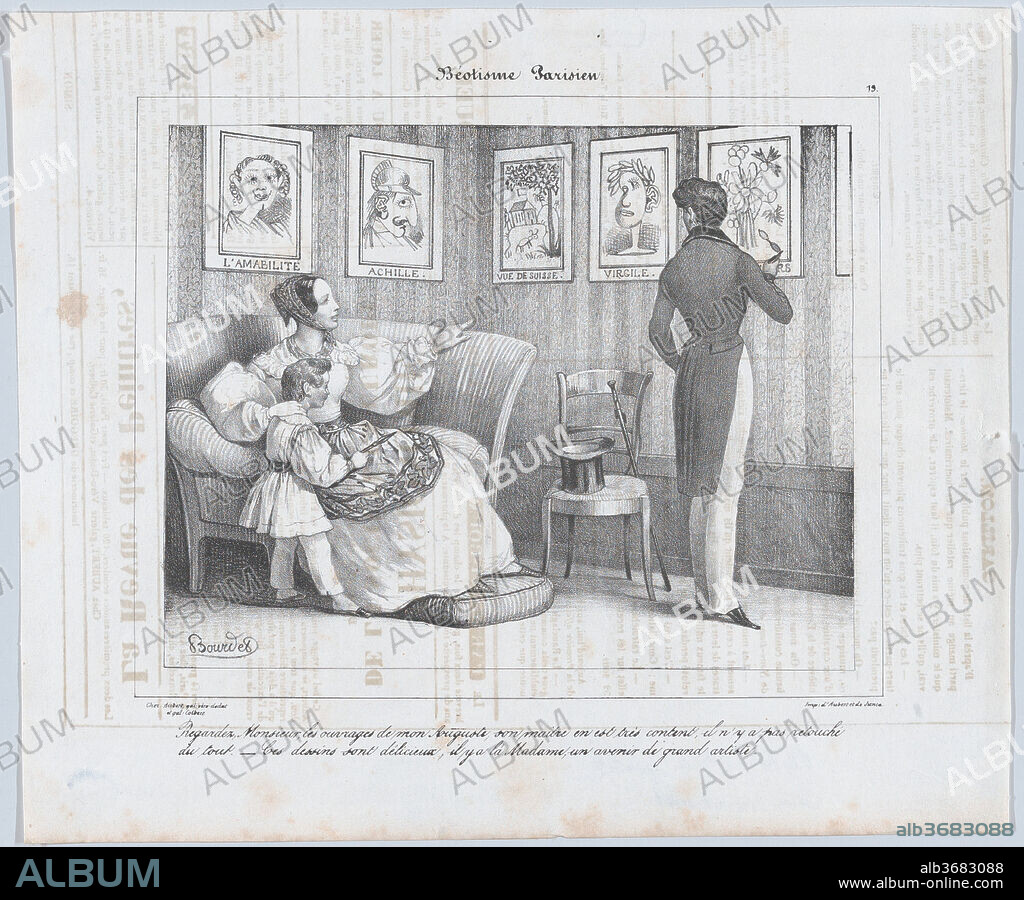 Look, Sir... Artist: Jules-Joseph-Guillaume Bourdet (French, Paris 1799-1869 Paris). Dimensions: Sheet: 8 3/4 × 10 1/2 in. (22.3 × 26.6 cm). Printer: Junca. Publisher: and printer Aubert et Cie. Date: 1835-37.