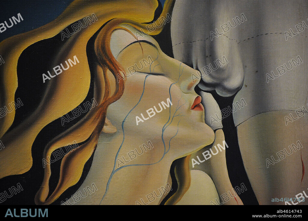 SALVADOR DALÍ. Salvador Dalí (Salvador Dalí i Domènech) (1904-1989). Artista español. Visage du Grand Masturbateur (Rostro del Gran Masturbador), 1929. Oleo sobre lienzo, 110 x 150 cm. Detalle. Museo Nacional Centro de Arte Reina Sofía. Madrid. España.