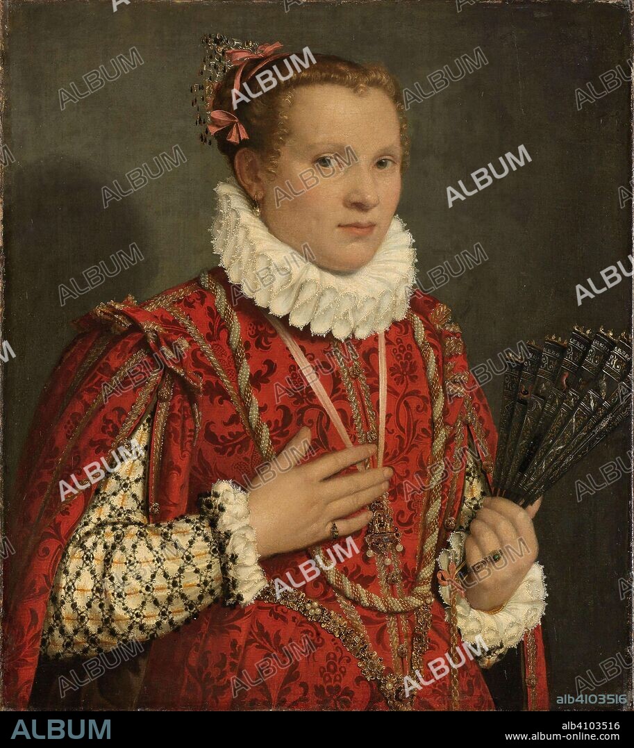 GIAMBATTISTA MORONI. Portrait of a young woman. Dating: 1560 - 1578. Measurements: h 73.5 cm × w 65 cm; d 7.5 cm.