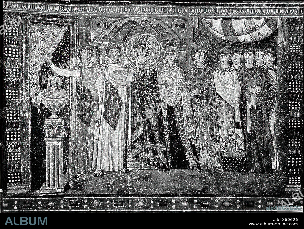 Empress Theodora and Members of Her Court, Byzantine, early 20th century (original dated 6th century).