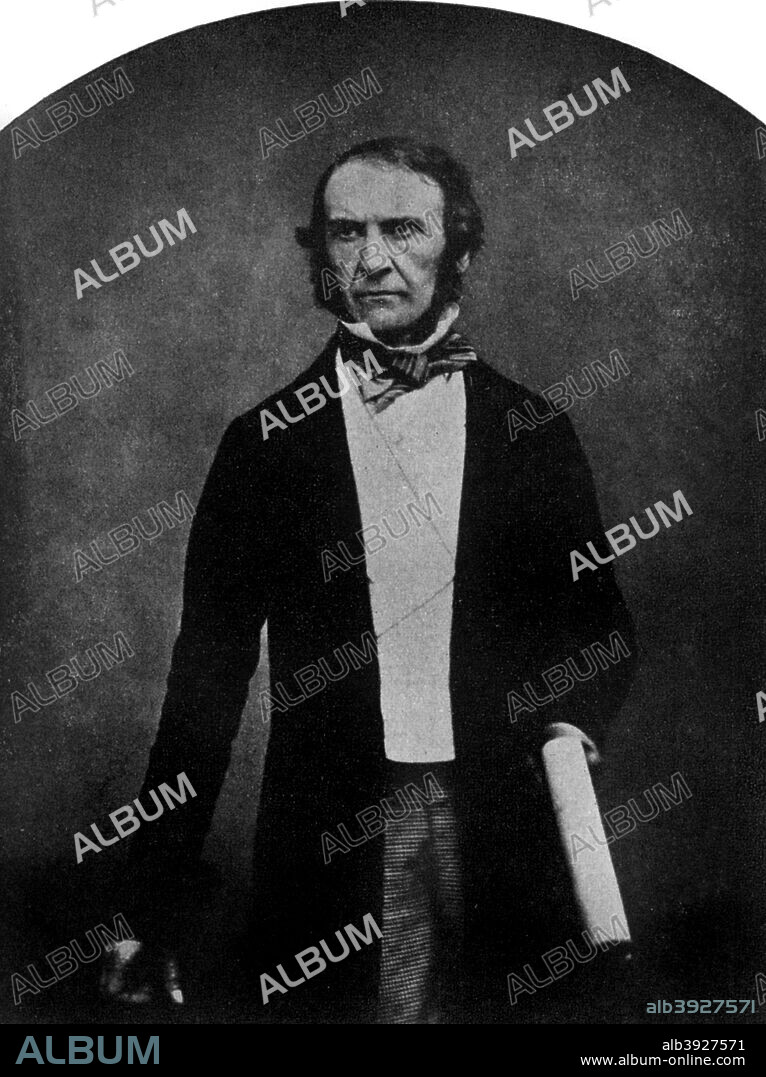 William Ewart Gladstone, British Liberal statesman, 19th century (1956). William Gladstone (1809-1898) was born in Liverpool and educated at Oxford from where, in 1832, he embarked on his political career. He became Prime Minister in 1868, and then a further two times in 1880 and 1886. Whilst in power Gladstone bought in major reforms to Ireland and established a system of national education in England. From the Gernsheim Collection, London. A print from People, a volume about the origin and early history of many things, common and less common, essential and inessential, by Readers Union, the Grosvenor Press, London, 1956.