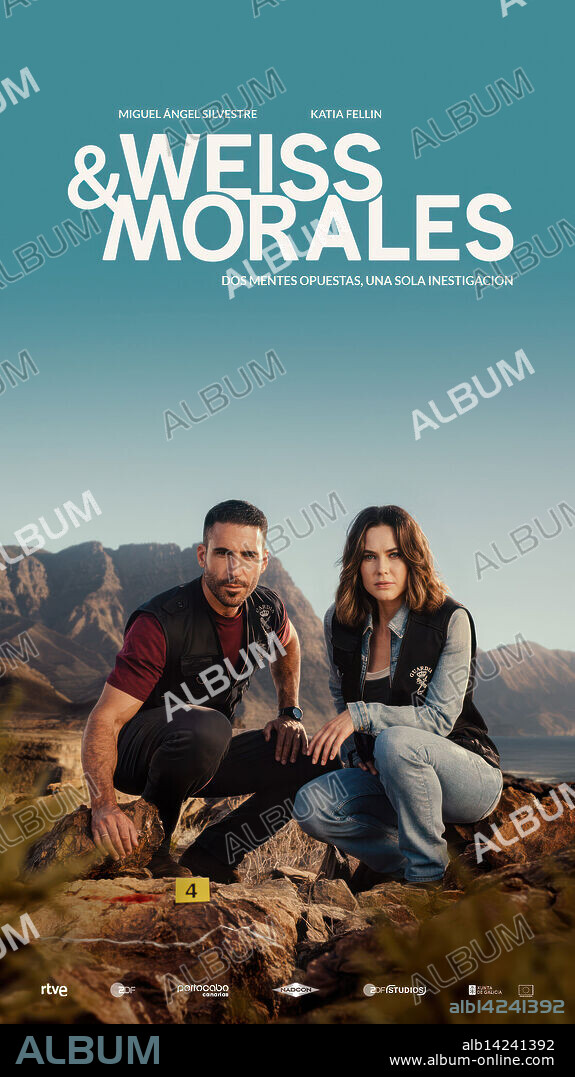 KATIA FELLIN and MIGUEL ANGEL SILVESTRE in WEISS & MORALES, 2025, directed by LUCIA ESTEVEZ and ORIOL FERRER. Copyright Portocabo / RTVE / Nadcon Film / ZDF Studios.