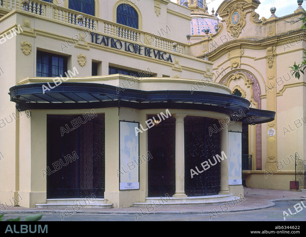 VICENTE TRAVER Y TOMAS (1888-1966). FACHADA DEL TEATRO LOPE DE VEGA - 1927.