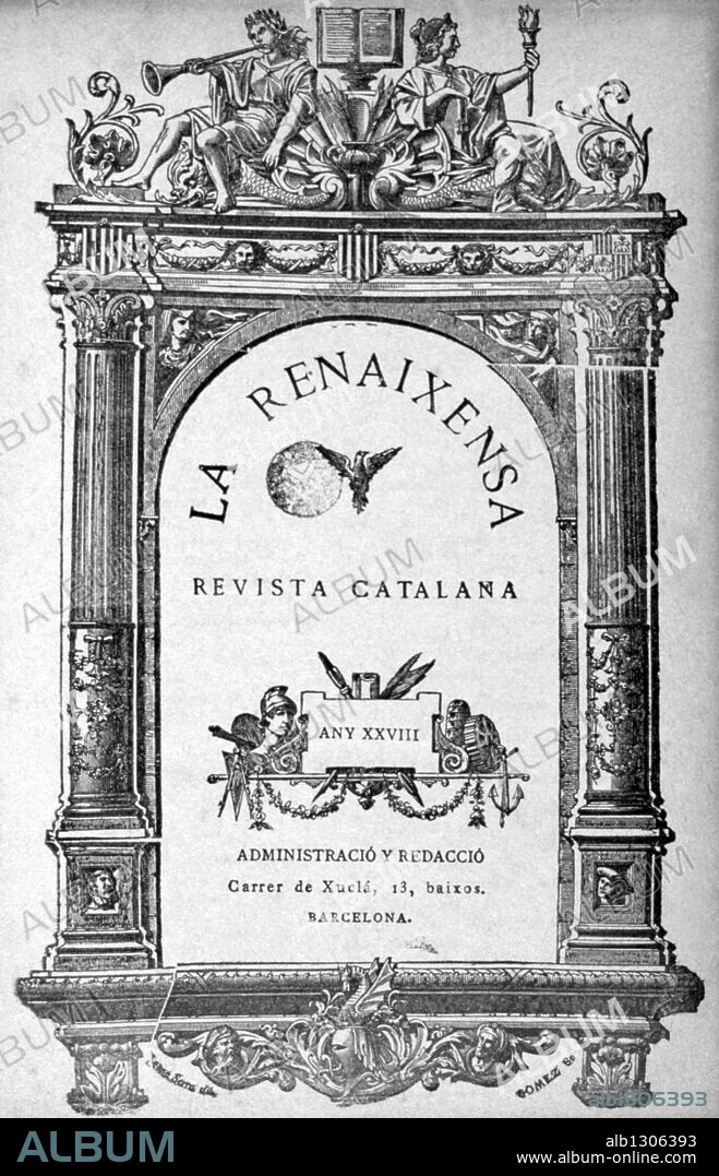 Portada de "La Renaixença", revista catalana de Barcelona, 1898.