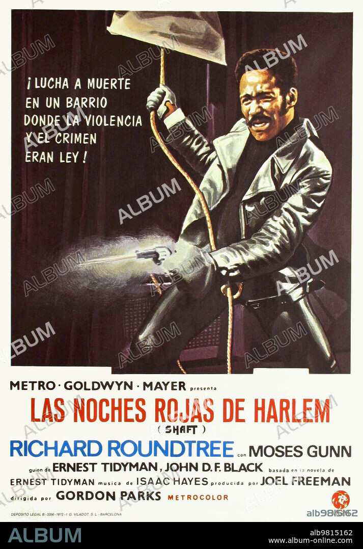 Poster of SHAFT, 1971, directed by GORDON PARKS. Copyright M.G.M.