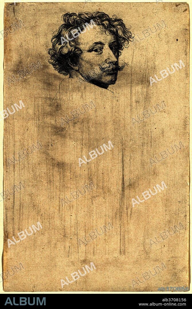 ANTHONY VAN DYCK. Self-Portrait. Dated: probably 1626/1641. Dimensions: sheet (trimmed to plate mark): 23.7 x 15.3 cm (9 5/16 x 6 in.). Medium: etching.