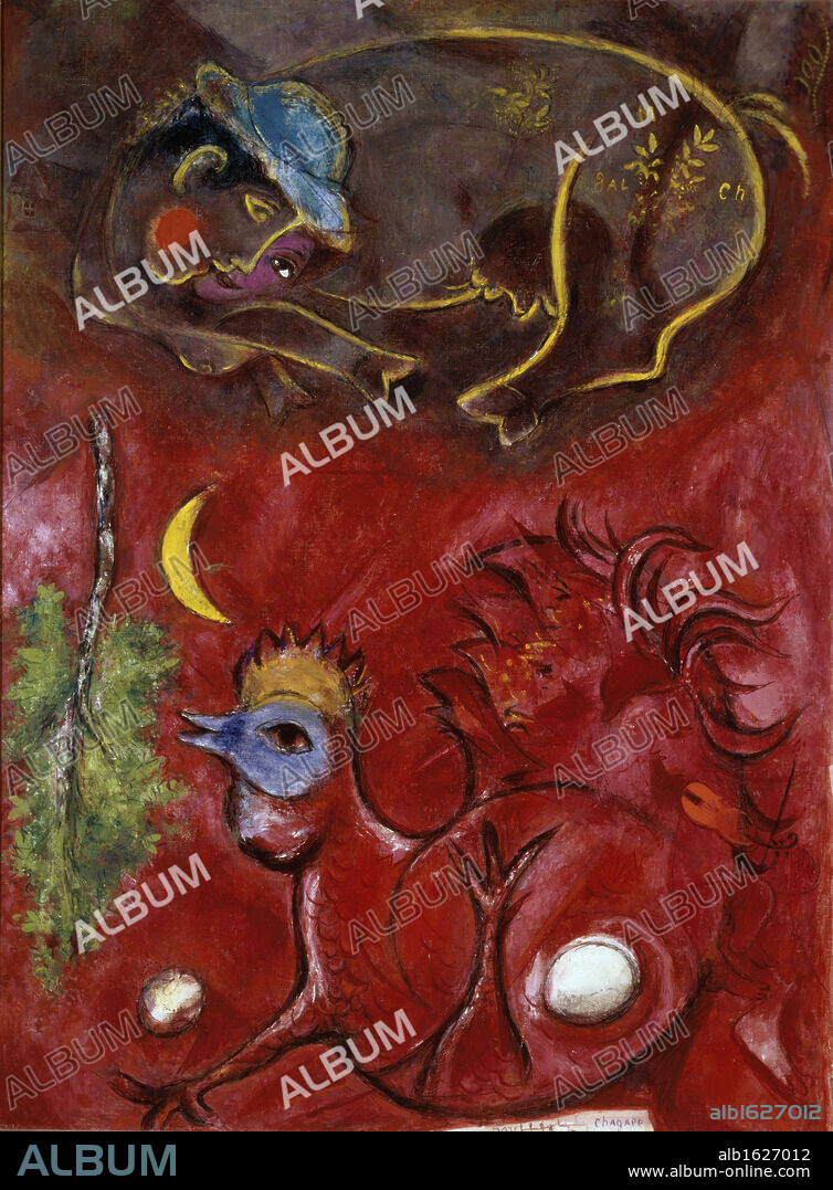 Listening for the Rooster by Marc Chagall, 1944, 1887-1985, USA, New York, Private Collection.