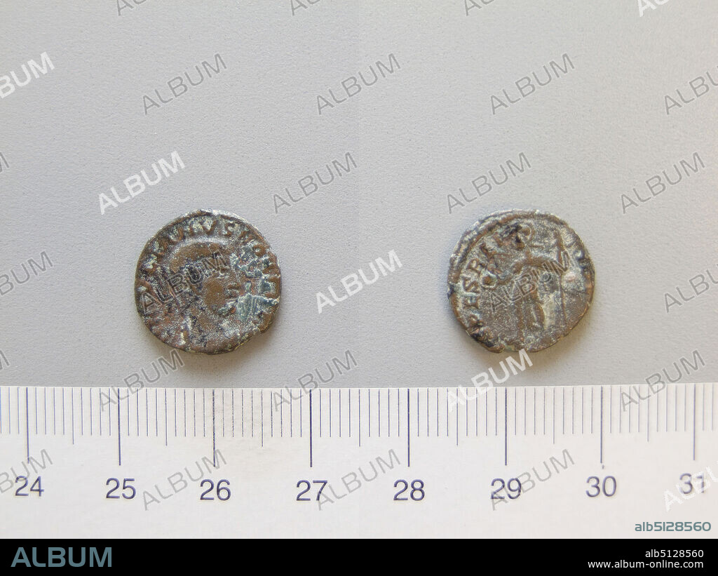 Ruler: Julian II, Caesar A.D. 355-360, Augustus A.D. 360-363, Nummus of Julian II, Caesar, Augustus , 35560, Argentiferous bronze, 2.02 g, 12:00, 14.70 mm, Made in Roman Empire, Roman, 4th century, Numismatics.