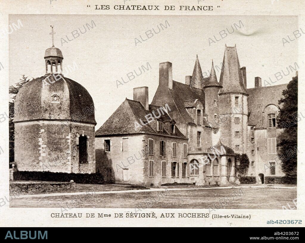 Rochers-Sévigné castle, former Breton residence of Madame de Sevigne, is a Gothic manor house of the fifteenth century near Vitré in Ille-et-Vilaine. The house is built on an L-shaped plan and has two towers. There is also an octagonal chapel, built by Madame de Sevigne in 1671 for her uncle, the Abbe de Coulanges, named the Bien-Bon, stables and commons added in the eighteenth century. At the bottom of the garden, a wall in the shape of an arc causes an echo when one is placed on a slab. Madame de Sevigne used it to read to her daughter.