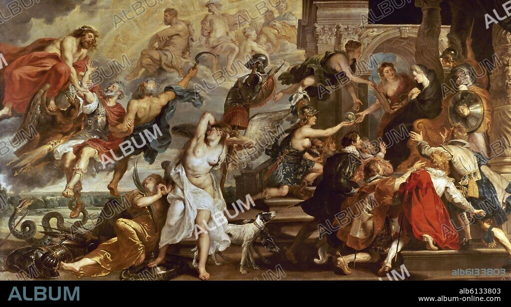PETER PAUL RUBENS. LA APOTEOSIS DE ENRIQUE IV(DE FRANCIA Y III DE NAVARRA DE 1562-1610) Y LA REGENCIA DE MARIA DE MEDICIS.