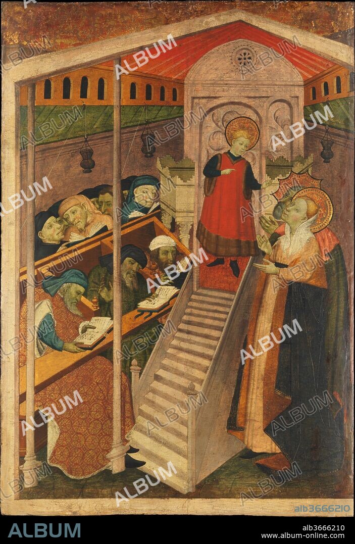 Christ among the Doctors. Artist: Spanish (Catalan) Painter (early 15th century). Dimensions: 44 x 30 in. (111.8 x 76.2 cm).