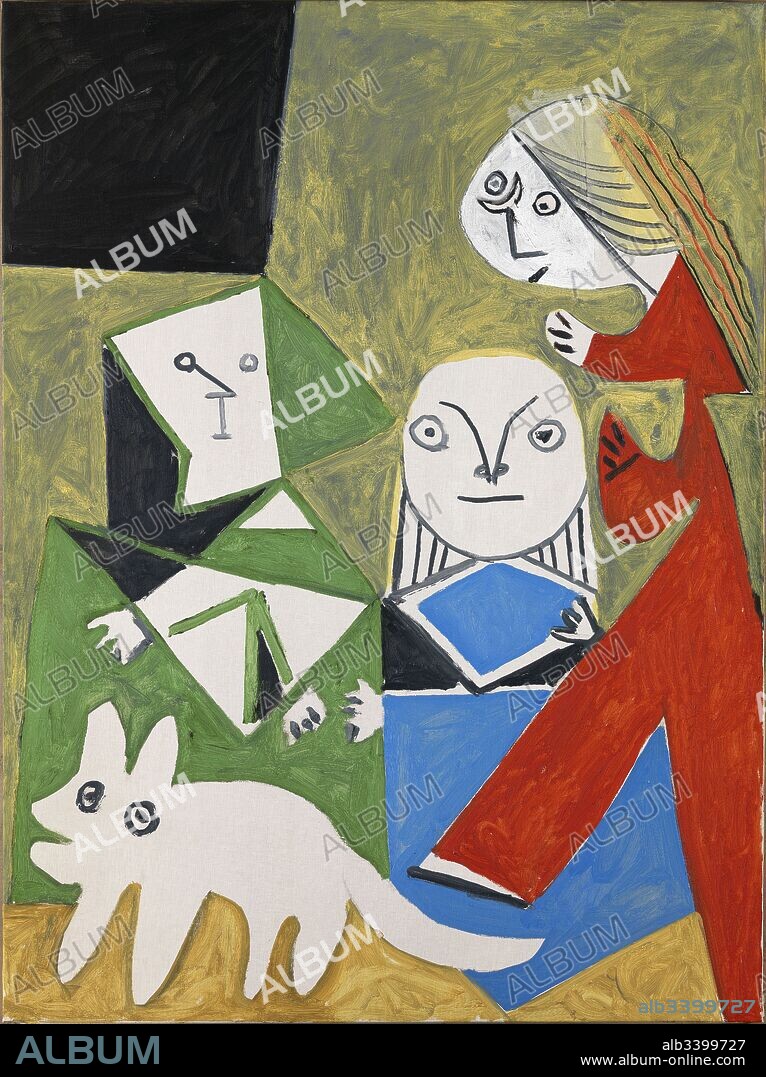 Pablo Picasso / 'Las Meninas (Isabel de Velasco, María Bárbola y Nicolasito Pertusato)', 1957, Óleo sobre lienzo, 130 x 96 cm, MPB 70.476.