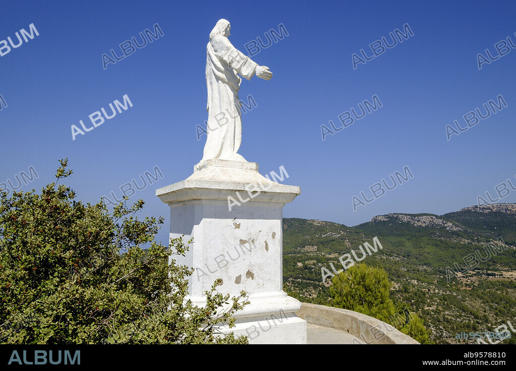 monumento de el Cor de Jesus, Esporles, sierra de Tramuntana, Mallorca, balearic islands, spain, europe.
