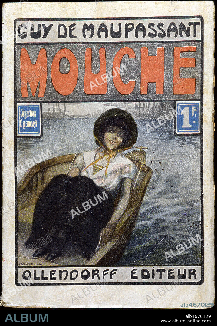 'Mouche' : ouvrage de MAUPASSANT (1850-1893). Edition Ollendorff vers 1910. Credit : Collection KHARBINE-TAPABOR.