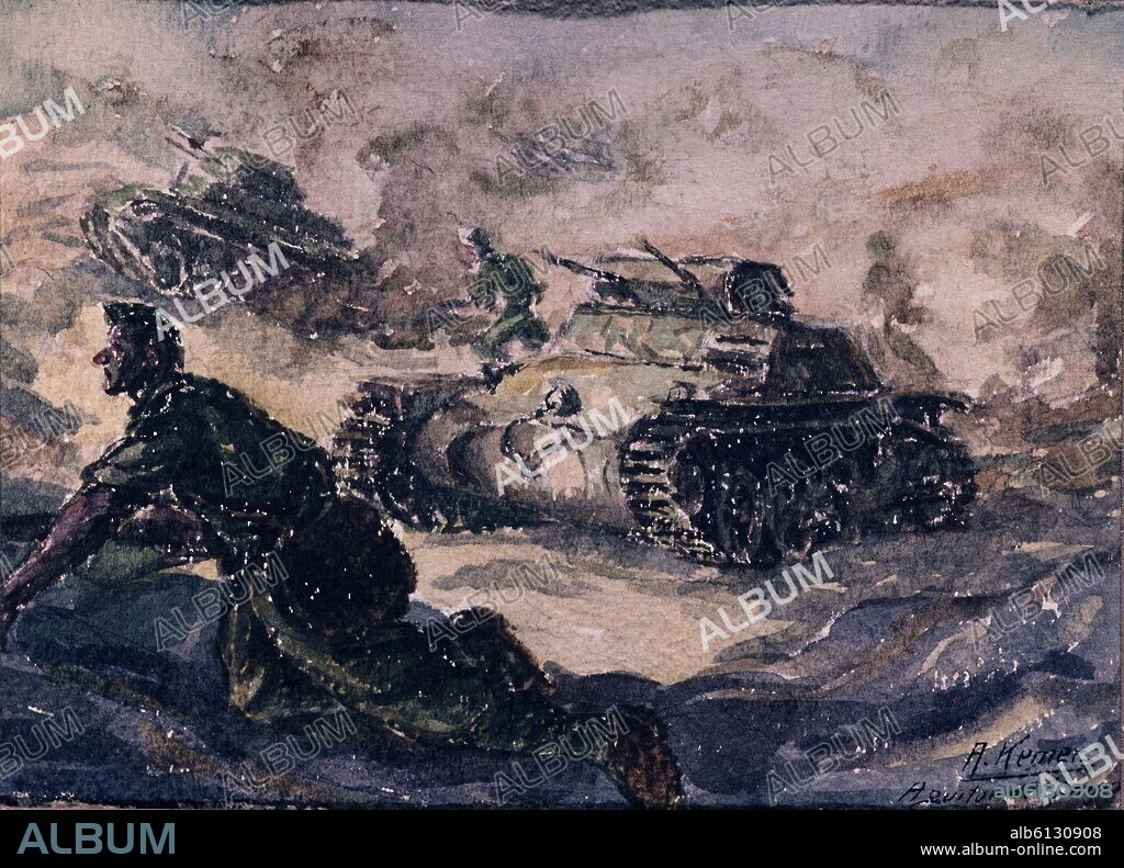 ARTURO REQUE MERUVIA-KEMER-. LOS TANQUES EN ACCION EN AGUILAR DEL CAMPO - SIGLO XX.