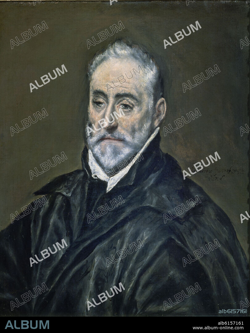 EL GRECO. RETRATO DE ANTONIO DE COVARRUBIAS - 1597-1602 - MANIERISMO ESPAÑOL.