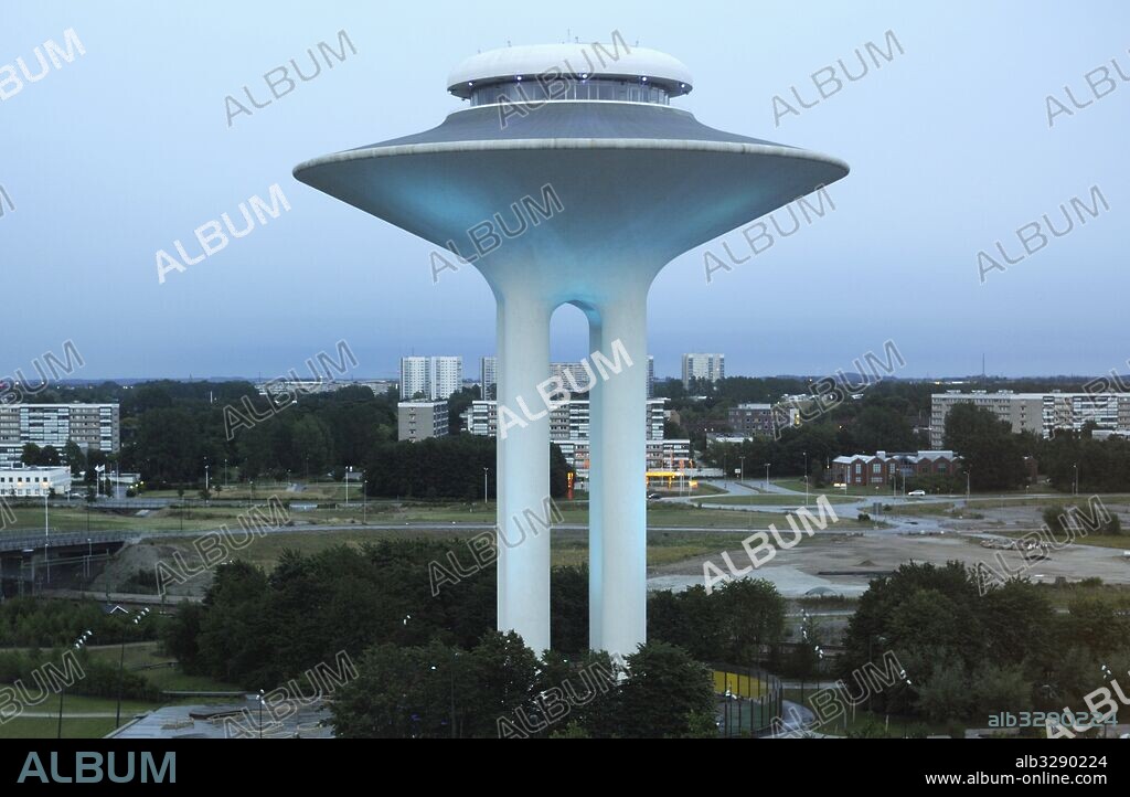 Sweden. Malmo. Hyllie Water Tower. by Karl Ivar Stahl. 1973.