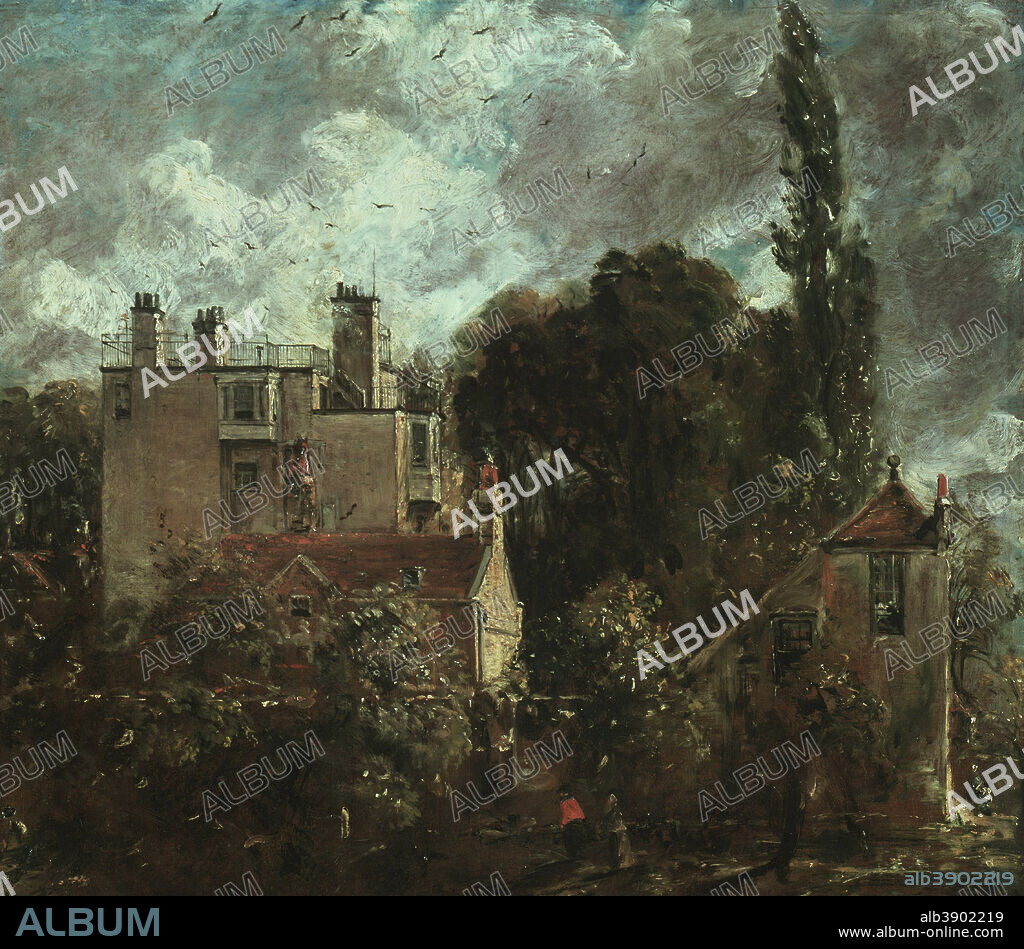 JOHN CONSTABLE. The Grove, or the Admiral's House in Hampstead
 Das Haus des Admirals in Hampstead, genannt. Date/Period: Between 1821 and 1822. Painting. Oil on canvas. 50 cm x 60 cm.